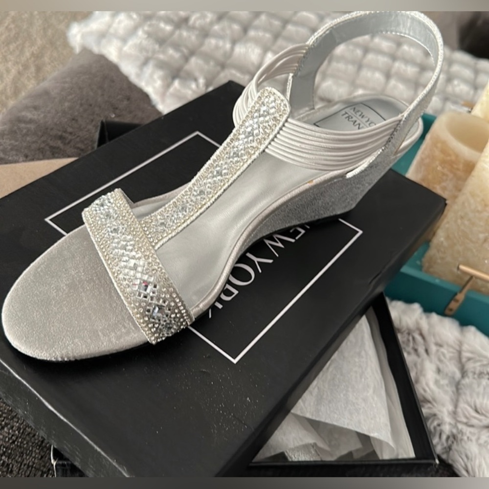 NIB Metallic Open Toe-Size 10M